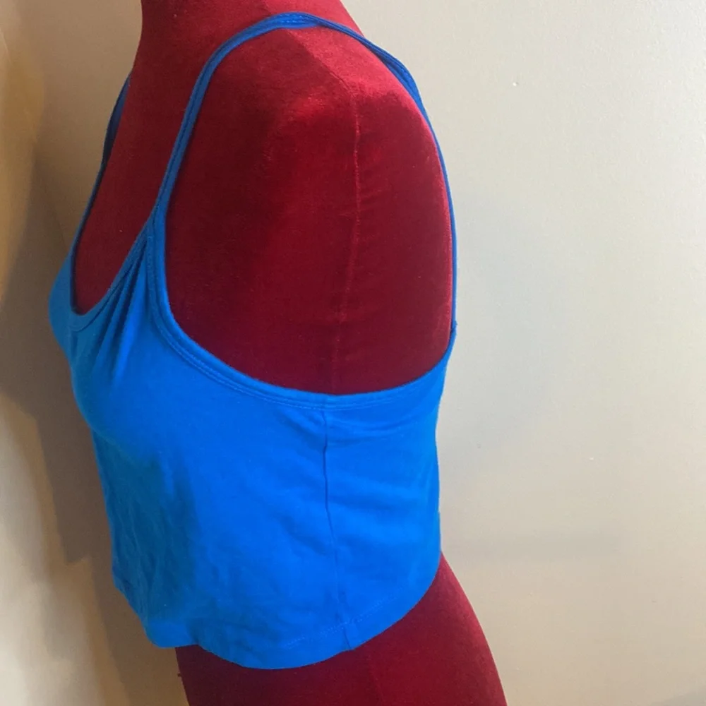 Forever 21 Blue Slinky Crop Cami Tank Top - Picture 6 of 8